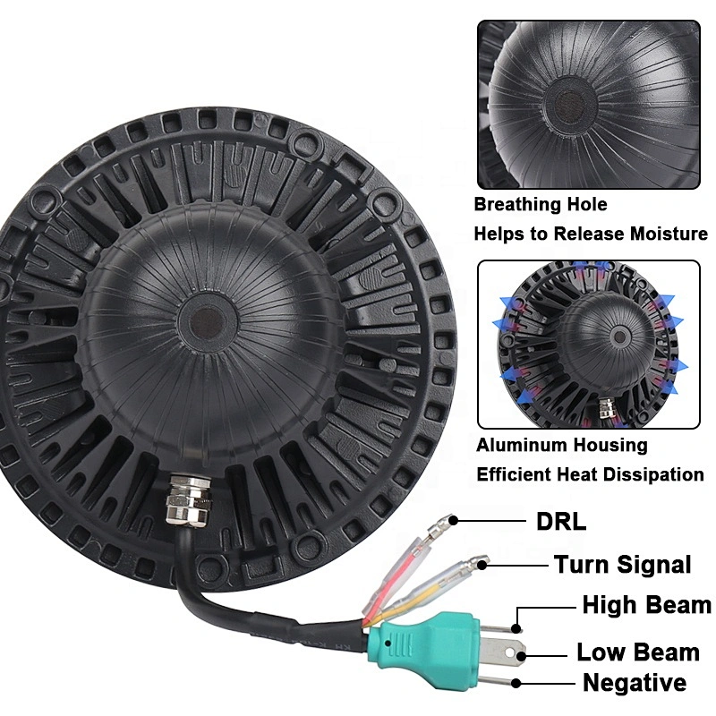 OVOVS 7Inch DRL Headlight Turn Signal Halo Ring 7