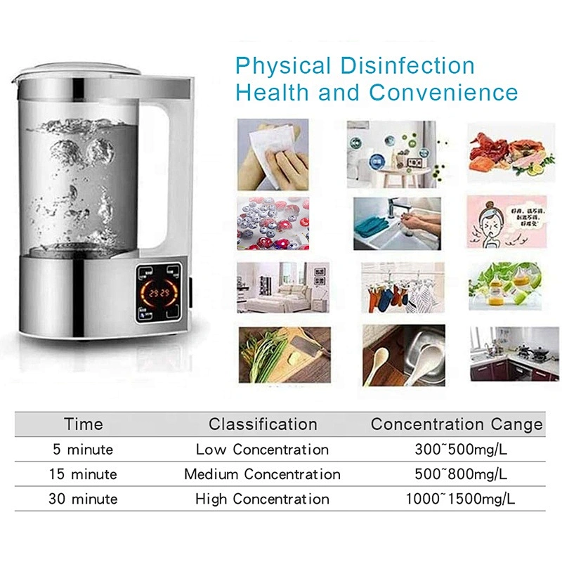 OVOVS 2L Disinfection Liquid Making Machine with Portable Split Bottle Homemade Sanitizer for Outdoor Household Cleaning