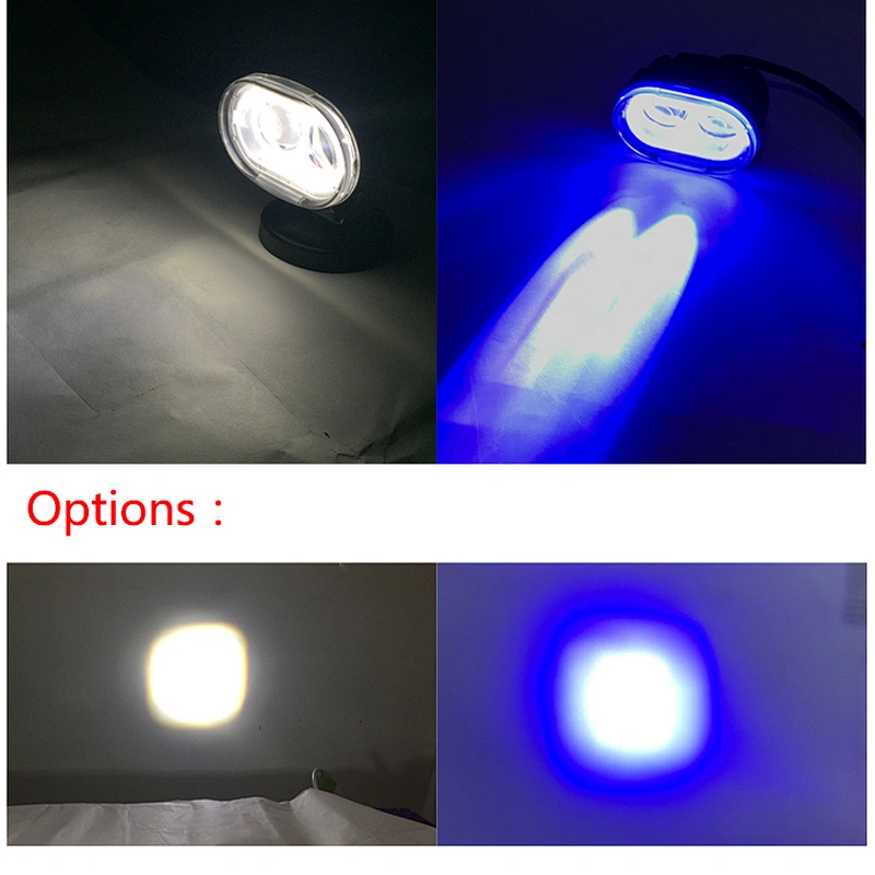 Car accessories OVOVS Mini auto 3D 20W forklift blue red white spot led work light