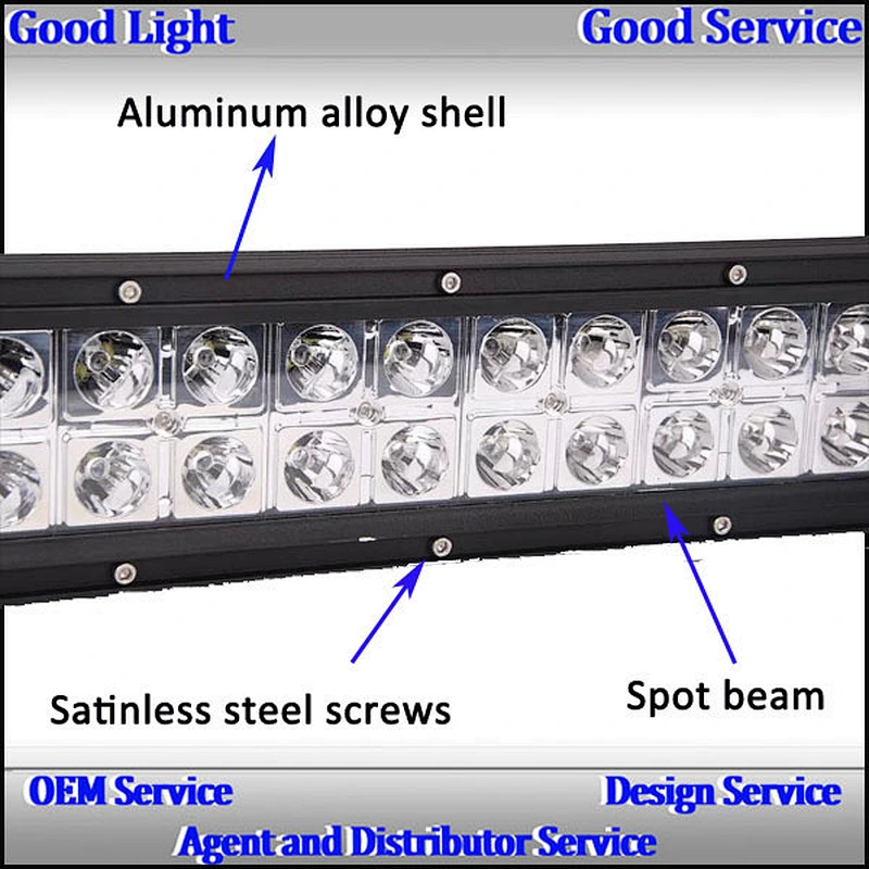 OVOVS Waterproof remote control wireless 288w 50 inch RGB led light bar for boat ,vehicle