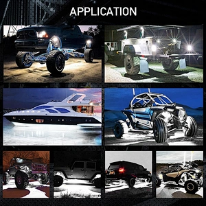 OVOVS Hot Sales White Led Rock Lights IP67 Waterproof  LED Rock Light for Truck Cars ATV