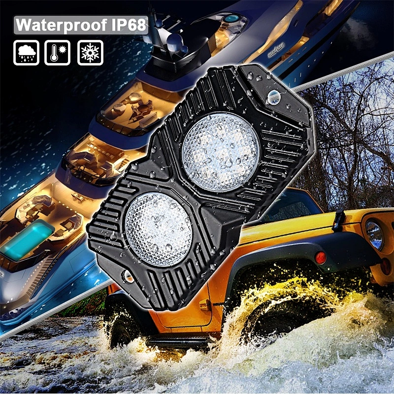 OVOVS 8 pods Bluetooth controlled RGB led rock light 8 mini RGB trucks lights led under car light