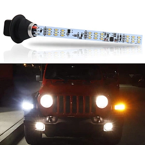 OVOVS Newest JL Amber Turn Signal White DRL 12V Led Turn Signal Light Fit for 2018+ Jeep Wrangler JL