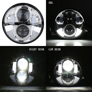 OVOVS 5 3/4 chrome round motorcycle 40w 5.75 inch led headlight for Harley