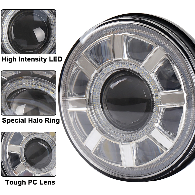 OVOVS 7Inch DRL Headlight Turn Signal Halo Ring 7