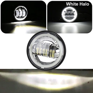 OVOVS 4.5 Inch LED Fog light 30w Motorcycle Driving Light with DRL halo for Harley