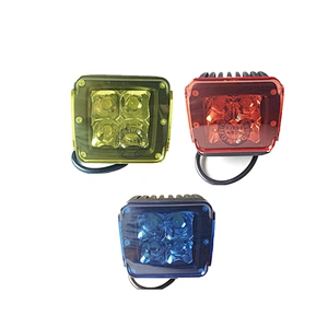 OVOVS square 12w foglamp covers red led strobe light for truck, atv