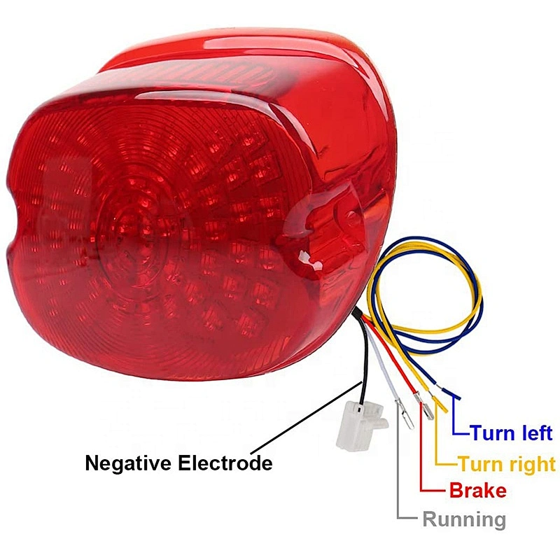 OVOVS Lay Down Type Led Tail Light Dyna Sportster Tail Light Stop Turn Light for Harley Motorcycle