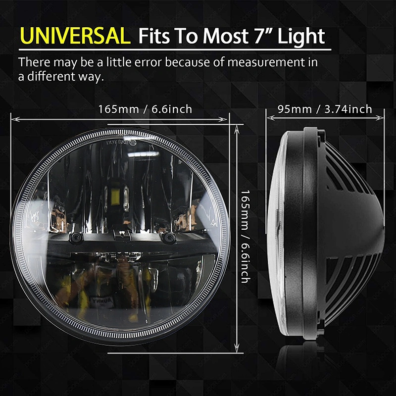 Factory price OVOVS led high low beam 7 inch car headlight for J-eep wrangler in auto electrical system