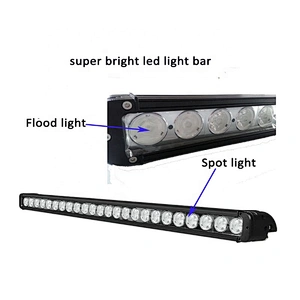 OVOVS 40inch 240W Single Row Led Light Bar Spot Flood Combo Beam Light Bar for Trucks Offroad 4x4