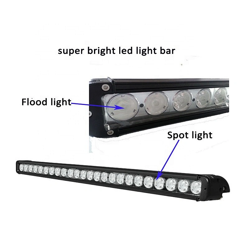 OVOVS 40inch 240W Single Row Led Light Bar Spot Flood Combo Beam Light Bar for Trucks Offroad 4x4
