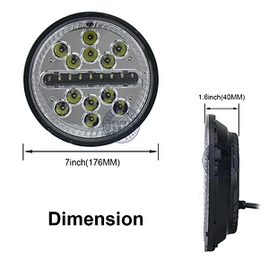 OVOVS Cheap Round 7inch headlight 63w 7'' High Low Beam Bright Headlight 12v 24v