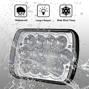 OVOVS 5x7 inch Square Headlight 65w 4D lens with High/Low Beam led headlamps Auto parts for TJ CJ YJ