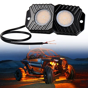 OVOVS 18W Led Rock Light Multi-Color Optional White Yellow Blue Red Green Under Truck Rock Light 12V