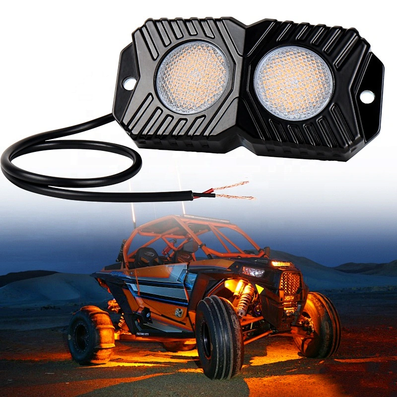 OVOVS 18W Led Rock Light Multi-Color Optional White Yellow Blue Red Green Under Truck Rock Light 12V