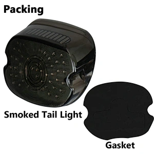 OVOVS Motorcycle Smoked Led tail lights 12V  Turn Signal Lights Led  License Plate Light for Harley Davidson