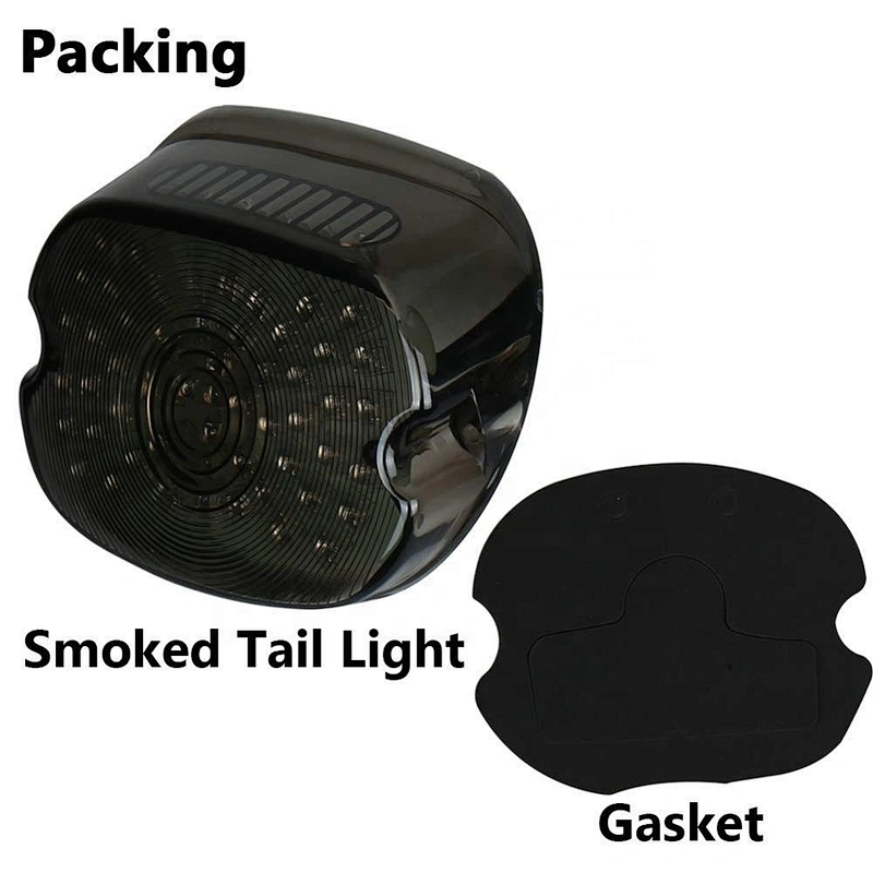 OVOVS Motorcycle Smoked Led tail lights 12V  Turn Signal Lights Led  License Plate Light for Harley Davidson