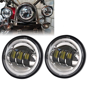 OVOVS 4.5 Inch LED Fog light 30w Motorcycle Driving Light with DRL halo for Harley