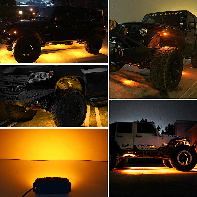 OVOVS 18W Led Rock Light Multi-Color Optional White Yellow Blue Red Green Under Truck Rock Light 12V