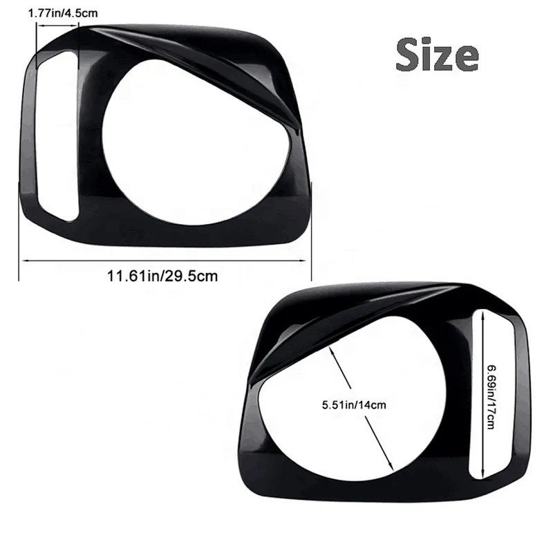 OVOVS new design Headlight garnish head light cover black ABS material for SUZUKI JIMNY JB23
