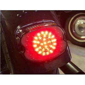 OVOVS Smoked Brake Light Motorcycle Tail Light 12v for Harley Dyna Sportster