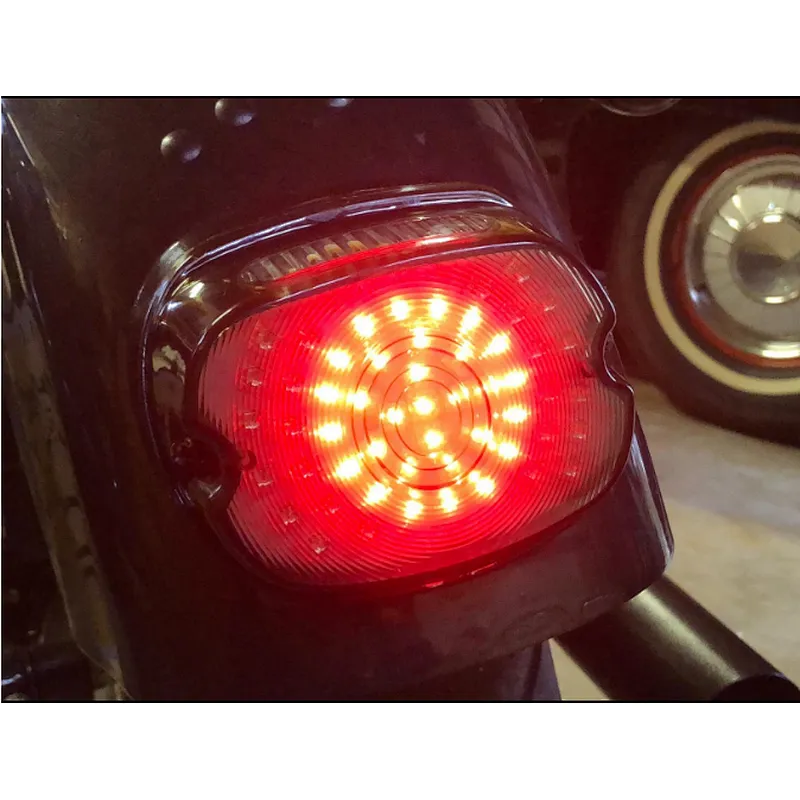 OVOVS Smoked Brake Light Motorcycle Tail Light 12v for Harley Dyna Sportster