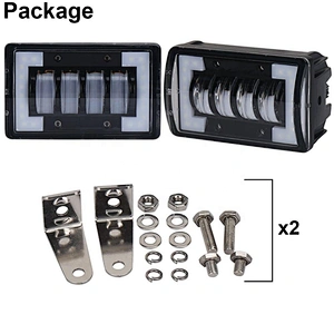 OVOVS 24w Led Work Light with DRL Function for Jeep Trucks Cars Led Auxiliary Driving Light