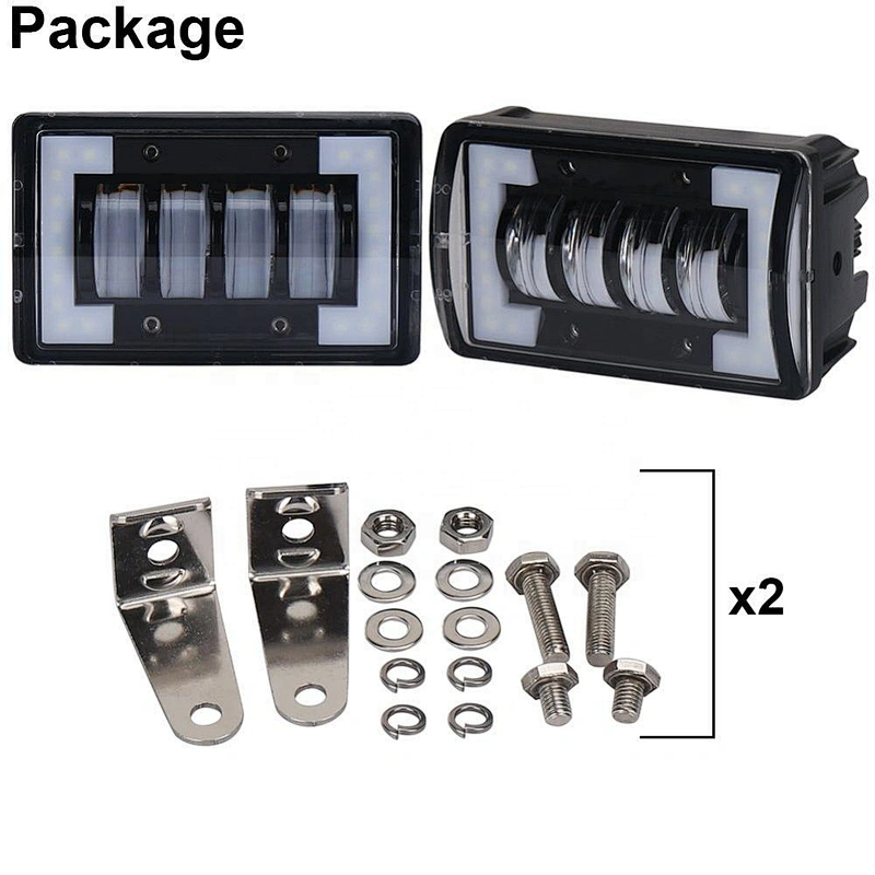 OVOVS 24w Led Work Light with DRL Function for Jeep Trucks Cars Led Auxiliary Driving Light