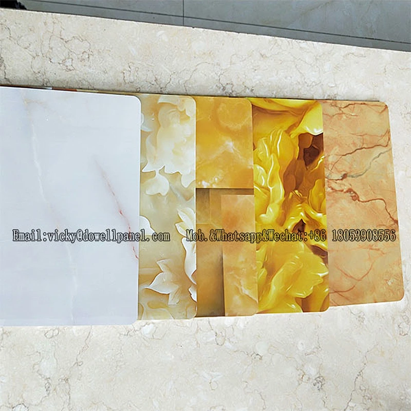 High quality PVC UV decorative wall panels with high glossy color