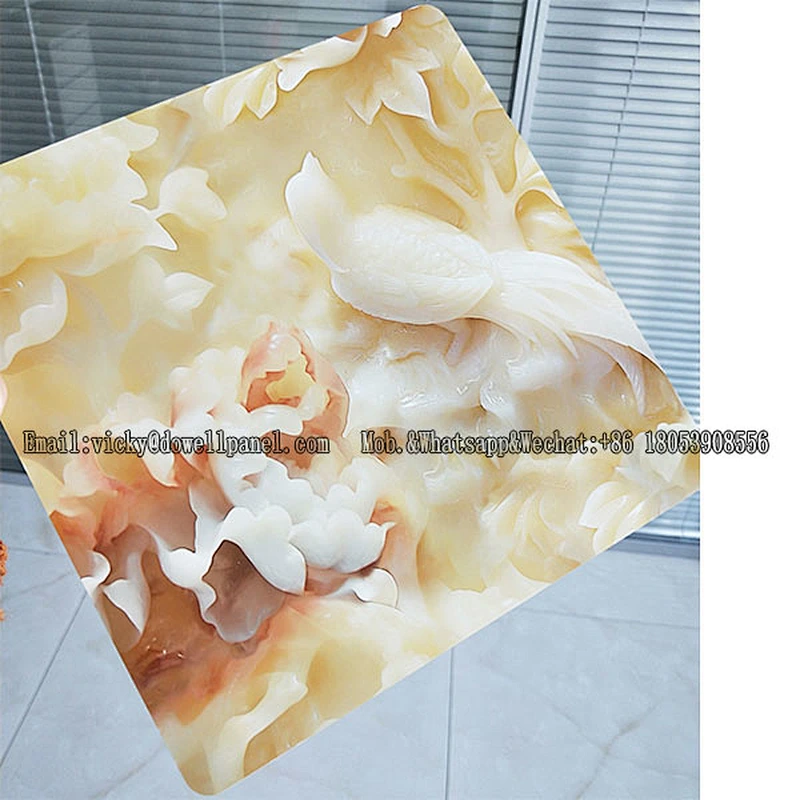 High quality PVC UV decorative wall panels with high glossy color