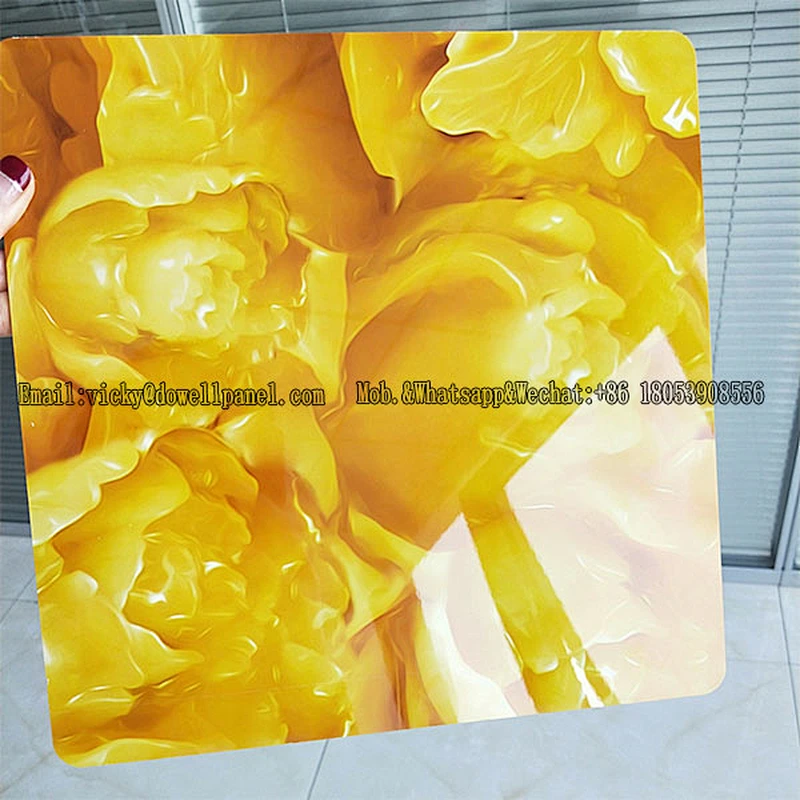 High quality PVC UV decorative wall panels with high glossy color