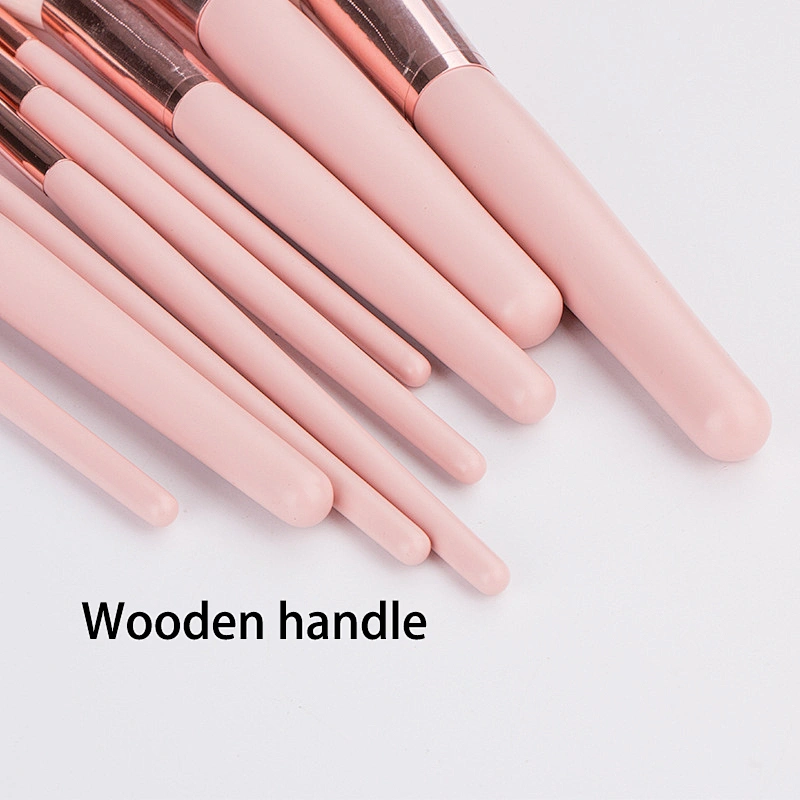 Pink brush set makeup vegan custom logo brushes makeup set make up brushes