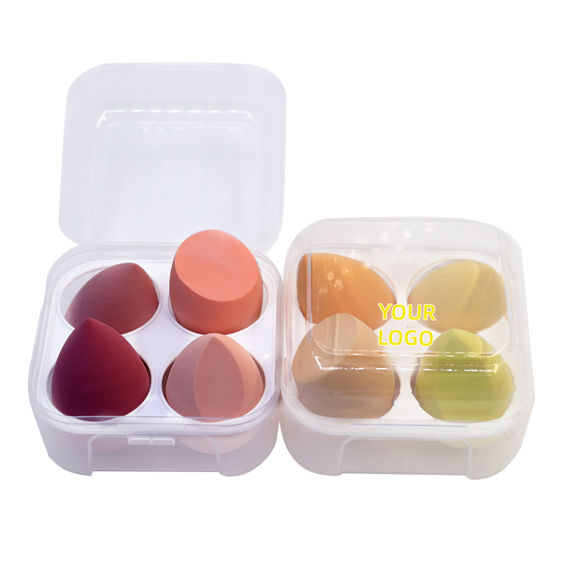 Drop shipping 4pcs/set Private Label Cosmetic Powder Puff Beauty Make Up Sponge Blender Latex Free Makeup Sponge blender