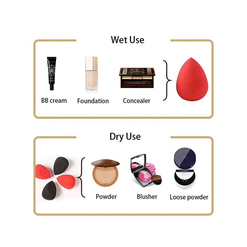 Christmas 2pcs high end custom gift box Wholesales Face Cosmetic Powder Makeup Puff Makeup Sponge Set Beauty Makeup Blender