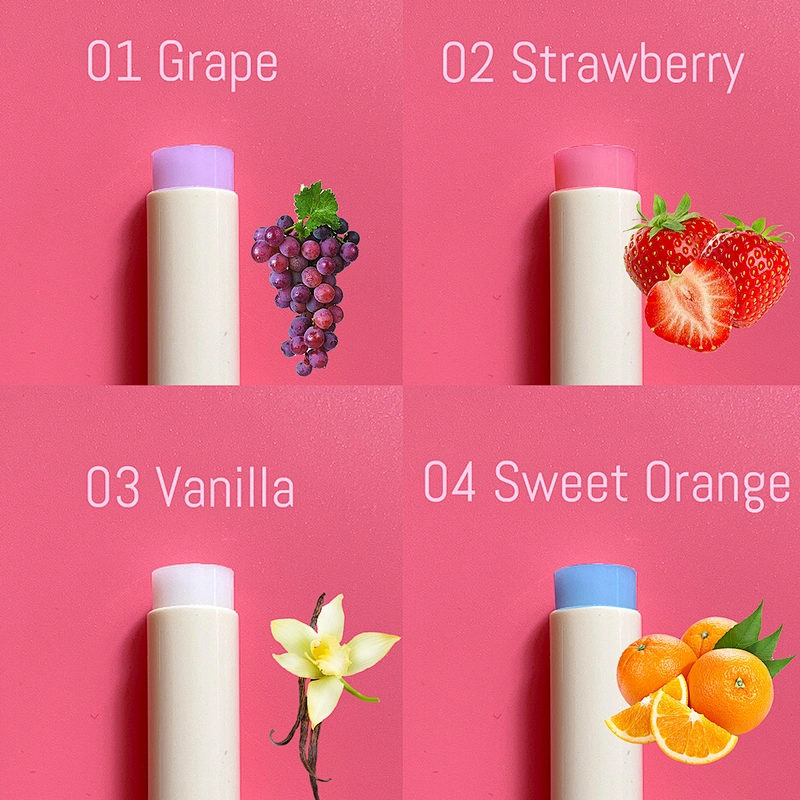 Private label customize logo vegan lip balm moisturizing pink lip balm