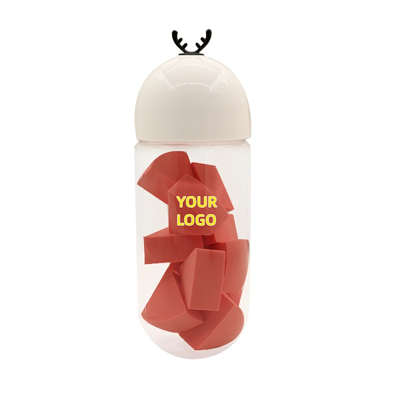New Arrivals Custom Beauty Cosmetics Private Label Blender Set Makeup Sponge Packaging Beauty Sponge With Plastic Tube Box  Pack