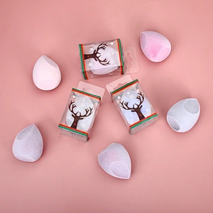 latex free makeup sponge velvet mirco fiber Beveled Teardrop MicrofiberVelvet Beauty Sponge Blender