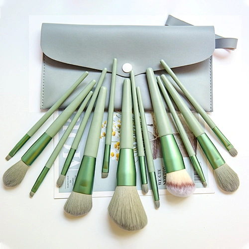 Hot Wood Premium handle 13pcs Vegan Makeup Brush Set Private Label cosmetic brushes