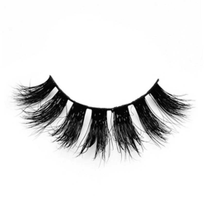 Factory price 3D mink false eyelashes round box packaging thick exaggerated false eyelashes
