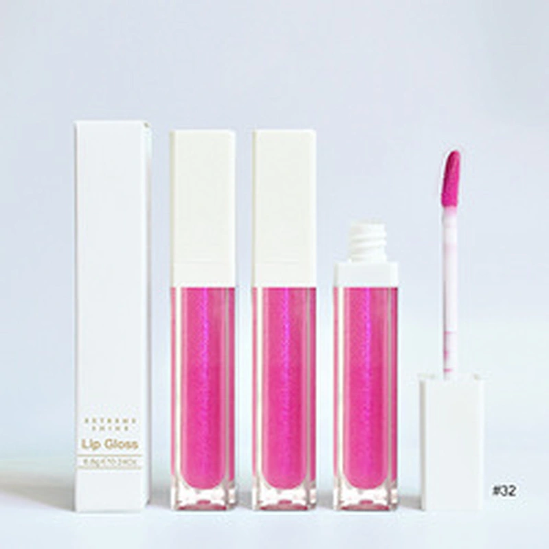 No brand cosmetic private label vegan high pigment glossy shiny customized your own label  12 colors glitter lipgloss