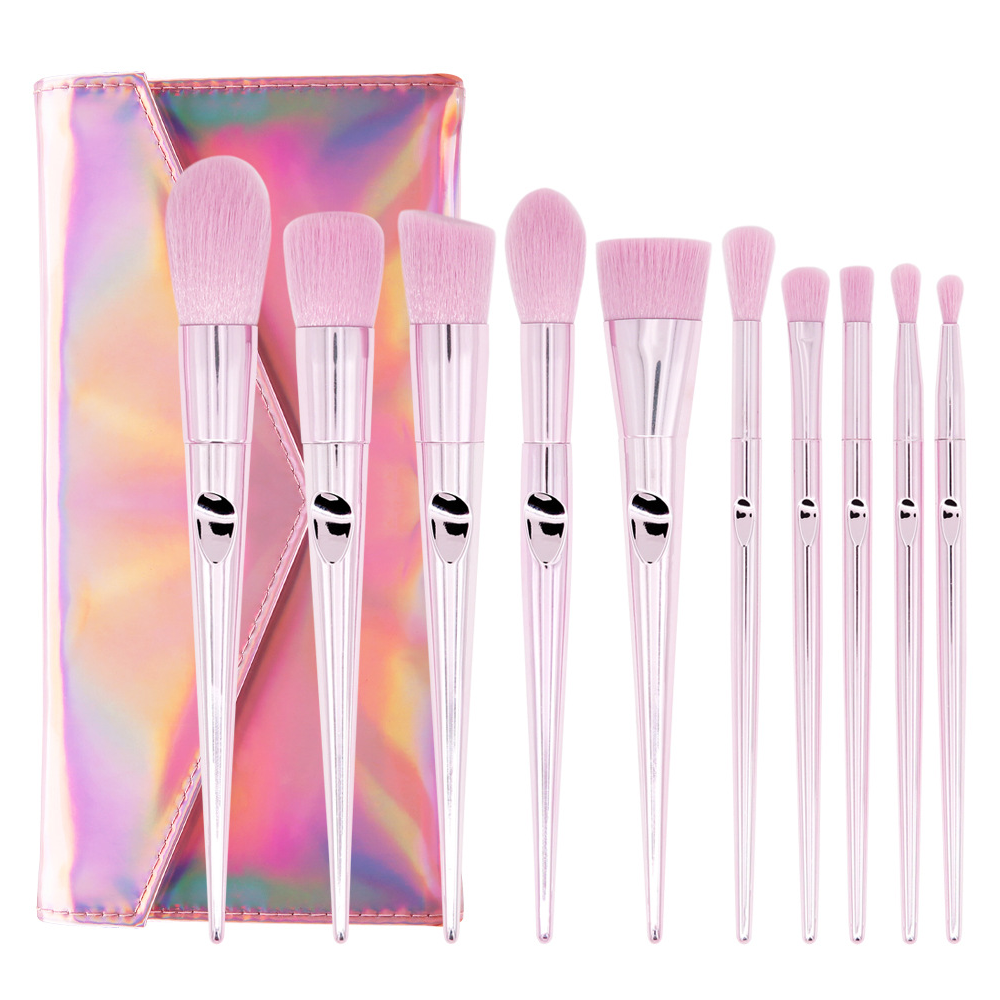 Wholesale rose gold 10pcs Private Label Vegan Makeup Brush Set Professional