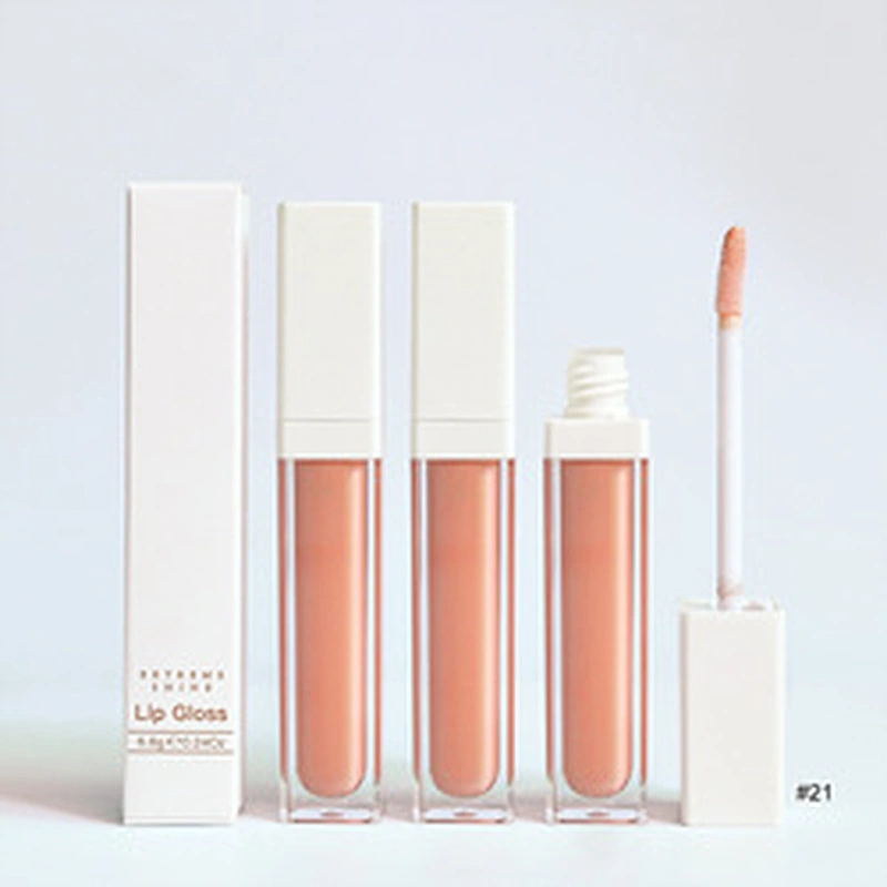 No brand cosmetic private label vegan high pigment glossy shiny customized your own label  12 colors glitter lipgloss