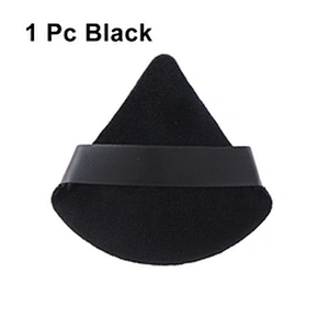 2022 Amazon Supply Beauty Custom Remover Foam Triangle Cosmetic Makeup Black Cotton Sponge Powder Puff Set With Logo