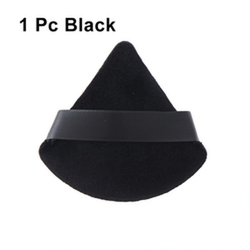 2022 Amazon Supply Beauty Custom Remover Foam Triangle Cosmetic Makeup Black Cotton Sponge Powder Puff Set With Logo
