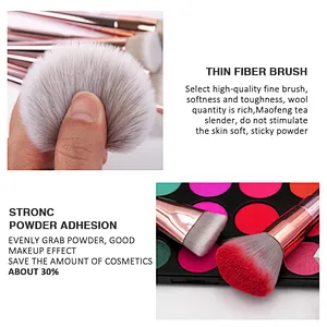 Factory price 10pcs Vegan rose gold Professional Logo Custom Makeup Brush Set Private Label