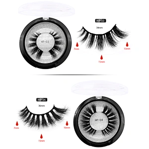 Factory price 3D mink false eyelashes round box packaging thick exaggerated false eyelashes