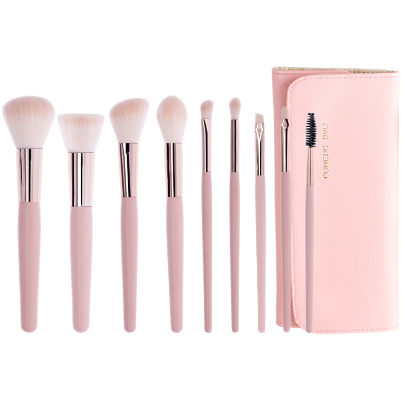 Pink brush set makeup vegan custom logo brushes makeup set make up brushes