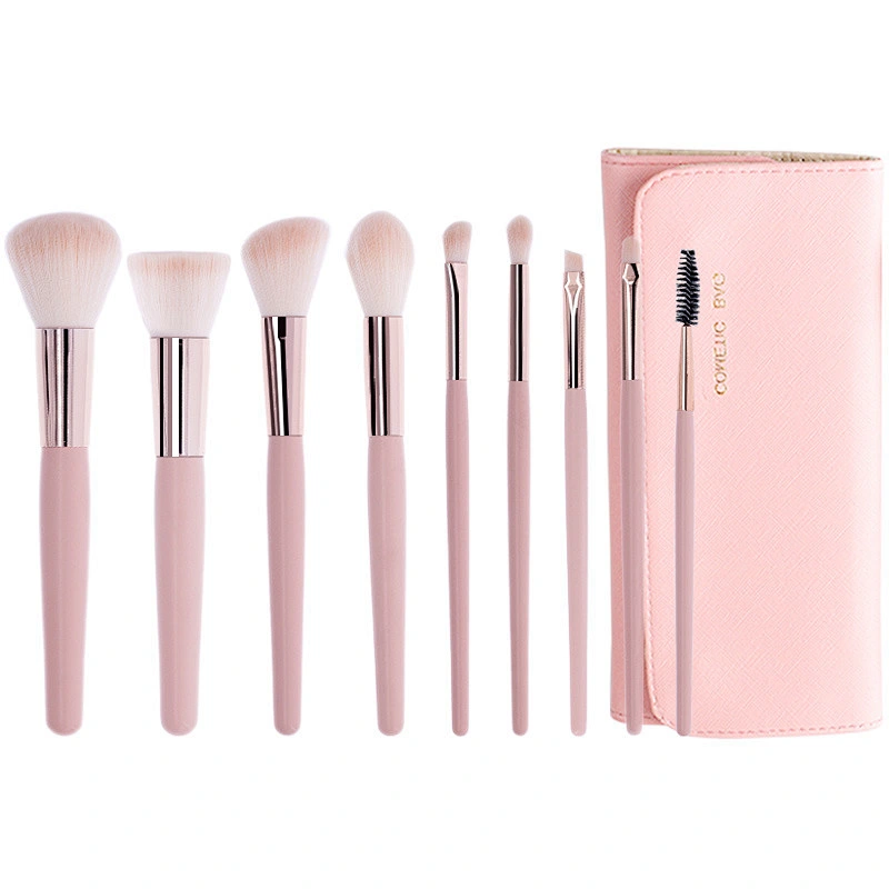 Pink brush set makeup vegan custom logo brushes makeup set make up brushes
