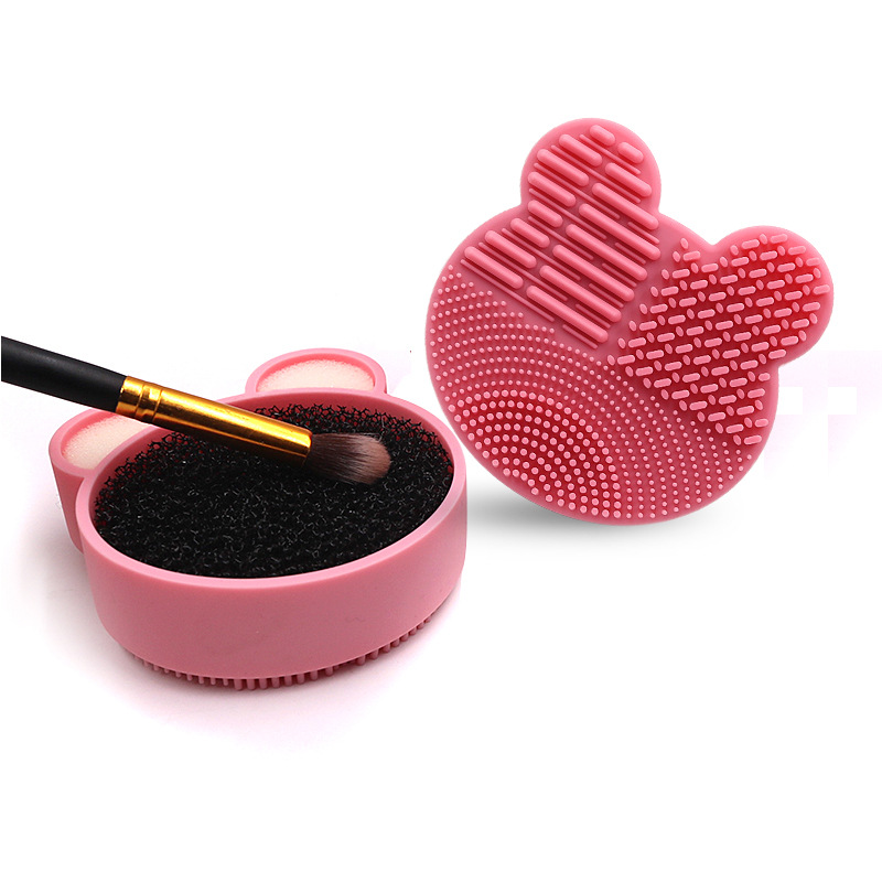 Silicone Eye shadow Sponge Cleaner Dry or Wet Use Quick Clean Silicone Make up cleaner Box Make up tool Brush Cleaner