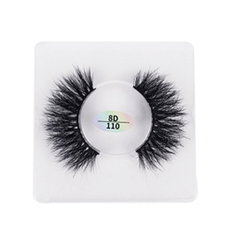 8D mink hair false eyelashes square  box slender thick eyelashes best seller mink false eyelashes